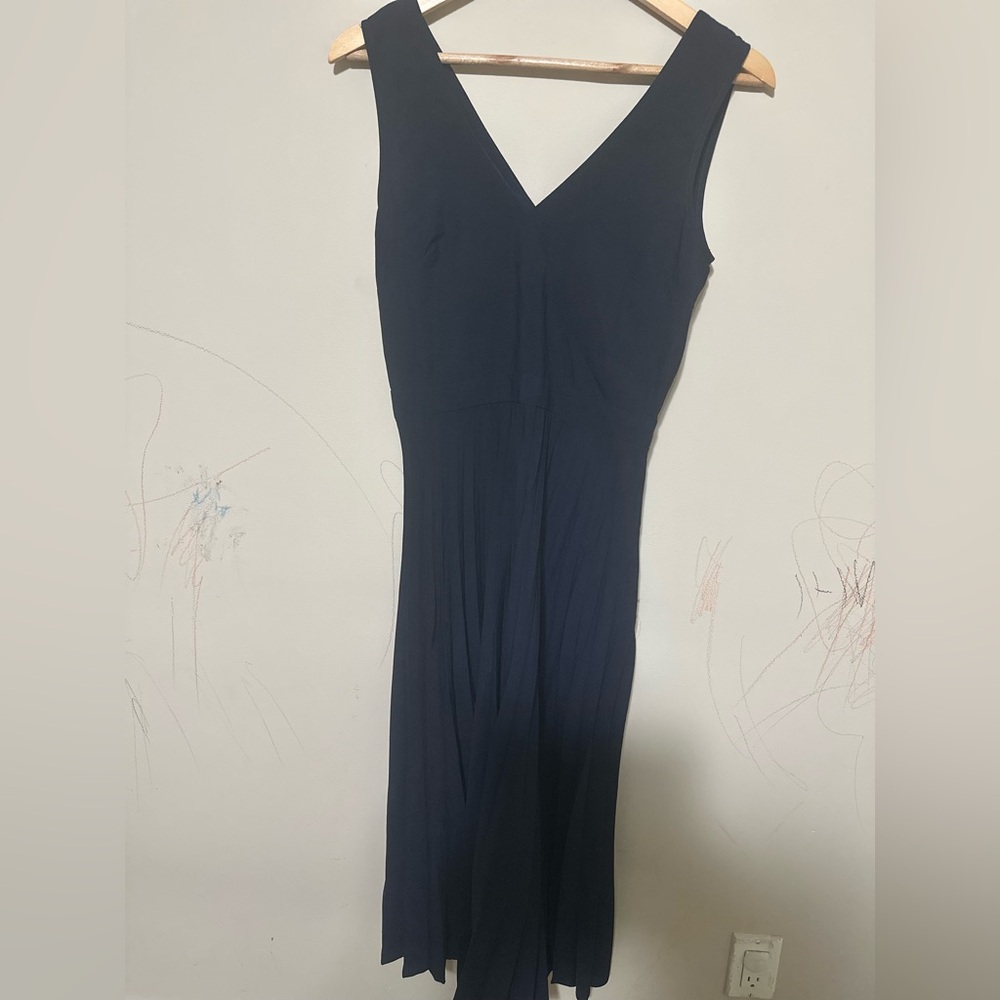 ASOS  warehouse Dark Blue V-Neck Maxi Dress